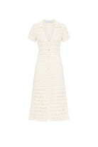 Piper Crochet Midi Dress Ivory - Isabelle Quinn