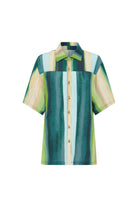 Arlo Button Up Shirt Tahiti Stripe - Isabelle Quinn